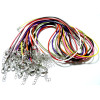 Colliers Ras de Cou en Corde Cirée Multicolore 1.5mm avec Chaîne d’Extension