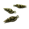 Pendentifs Breloques Coquillage 25mm – Métal Bronze
