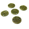 PS110134509 PAX 10 pendentifs connecteur Fleur Ovale Vintage métal couleur Bronze