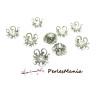 PAX 500 coupelles calottes caps filigrane ARGENT PLATINE 10mm S112180