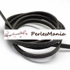 Environ 1,2 mètre de cordon SIMILI CUIR 5 par 2MM NOIR H1016E