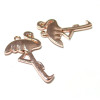 Pendentifs breloque FLAMANT ROSE  29mm metal couleur Or Rose