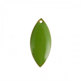 Sequins médaillons émaillés Biface Navette 23mm Vert