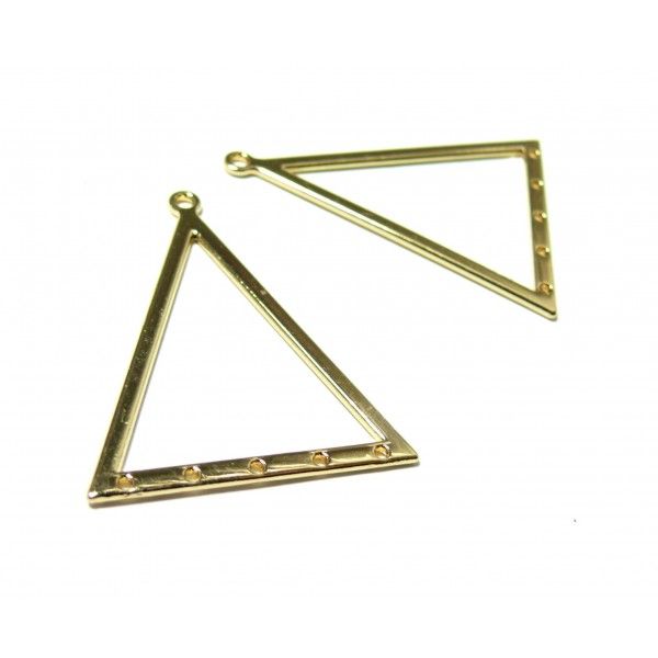 Chandeliers Connecteurs Triangle 39mm métal couleur Doré