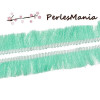 GALON FRANGE EN COTON VERT MENTHE CREATION POMPONS 25mm