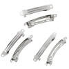 Supports de barrettes clips simple 69mm métal couleur Argent Platine