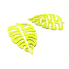 Estampes pendentif Grande Feuille Montserrat Jaune de 43mm