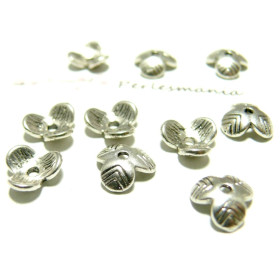 30 breloques coupelles fleur viel argent ref 486Y