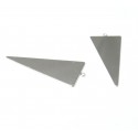 170929160110 PAX 4 pendentifs Grand Triangle 42,5mm qualité Laiton Couleur Argent Vif