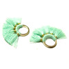 pompons breloque passementière Rond Doré couleur Vert Pastel