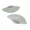 Estampes pendentif filigrane Eventail Flamenco Argent Vif 22 par 39mm