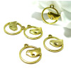 Pendentifs, breloques Oiseau sur Perchoir couleur Doré Antique
