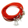 1 collier RAS DE COU en soie TISSEE ROUGE 3mm, H11521, DIY