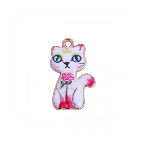 pendentifs émaillés Chat Japonais