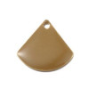 Sequins Médaillons Émaillés Eventail 13x12mm Beige – Métal Doré