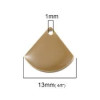 Sequins Médaillons Émaillés Eventail 13x12mm Beige – Métal Doré