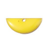 Sequins Médaillons Résine Émaillée Biface Demi Cercle Jaune 18x8mm