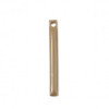 sequins médaillons résine style émaillés Biface Tige rectangle Beige 28 par 3mm sur une base en métal dore