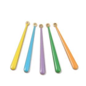 Sequins Médaillons Résine Biface Goutte Longue Parme 38 mm – Base Métal Doré