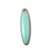 sequins médaillons résine style émaillés Biface Oblong Bleu Pastel 20 par 5mm sur une base en métal dore