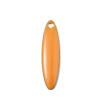 Sequins Médaillons Biface Oblong 20x5mm Résine Émaillée Orange Métal Doré