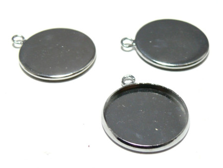 140905140340-20 PAX 10 Supports de Pendentifs ACIER INOXYDABLE 20mm