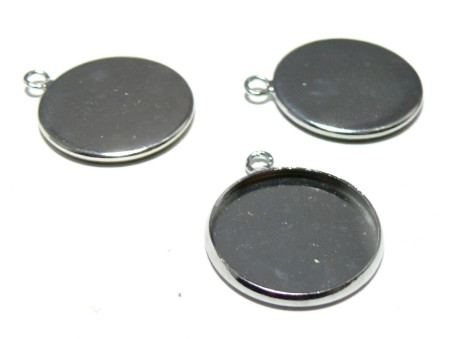 140905140340-20 PAX 10 Supports de Pendentifs ACIER INOXYDABLE 20mm