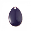 sequins médaillons résine style émaillés Biface Goutte Violet 14 par 10mm  sur une base en métal dore