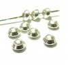 Perles Intercalaires Toupies 6mm – Métal Argent Vif