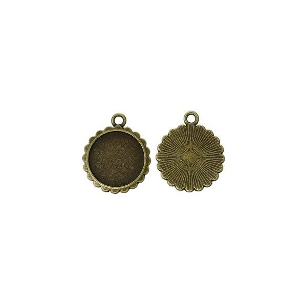 S1142230 PAX: 50 Supports de pendentif CUPCAKES 16mm metal couleur BRONZE