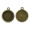 S1142230 PAX: 50 Supports de pendentif CUPCAKES 16mm metal couleur BRONZE
