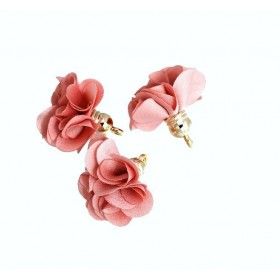 PS1185214 Pax: 5 pompons breloque passementière DORE DANSEUSE ROSE 