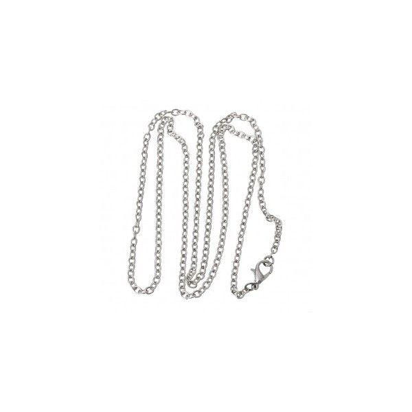 S1153084 PAX 12 Colliers Sautoirs 62cm CHAINE Maille 3,5par 2,5mm métal couleur ARGENT PLATINE 