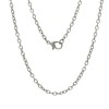 Colliers Sautoirs 62cm CHAINE Maille 3,5 par 2,5mm métal couleur ARGENT PLATINE