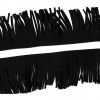 Galon Frange en Suédine NOIR Création POMPONS 30mm