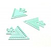 AE1110451 Lot 4 Estampes pendentif Geometrique Double Triangle Petit Modèle 20 par 17mm Vert Kaki