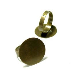 bague plateau lisse 20mm Laiton couleur Bronze