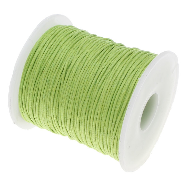 160428090701 PAX 1 Bobine d'environ 70m de fil en coton ciré 1mm  vert anis