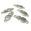 S110117951 PAX 100 pendentifs Connecteur Fleur Rosace 20mm métal couleur Argent Platine
