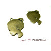 Fournitures loisirs créatifs: 1 pendentif tête femme africaine Bronze OB14679 