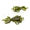 Pendentifs bronze poisson 3D Carpe Koi  metal couleur Bronze