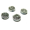 PS110096652 PAX 25 cabochons plat druzy, drusy ovale BLEU ELECTRIQUE 13 par 18mm 