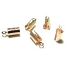 Embouts Attache Ruban pour cordon de 4mm cuivre couleur Or Rose