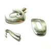 H11D6107 PAX 2 sets fermoirs  pour cordon lanieres metal couleur Argent Antique