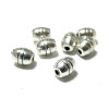 120716150649867  perles intercalaires Tube Fleurs Sculptée Trou 4,5mm couleur Argent Antique