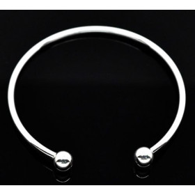 PS1103562 PAX 1 support bracelets jonc avec perles à Vis metal couleur Argent Vif Qualité Cuivre