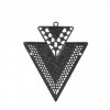 Estampes pendentif Geometrique Double Triangle de 40mm Noir