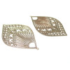 Estampes pendentif filigrane Grand eventail Or Rose 39 par 59mm