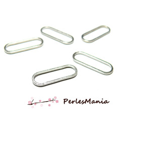 100 pendentifs connecteur ovale 19 mm ARGENT PLATINE H3811, diy 