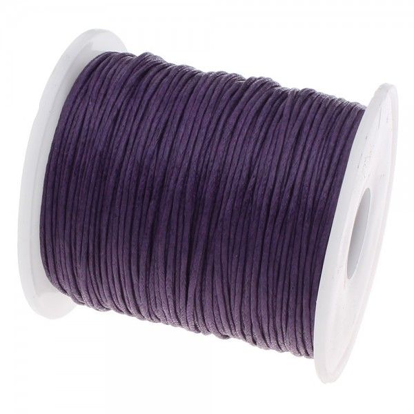 160428090701 PAX 1 Bobine d'environ 70m de fil en coton ciré 1mm violet foncé